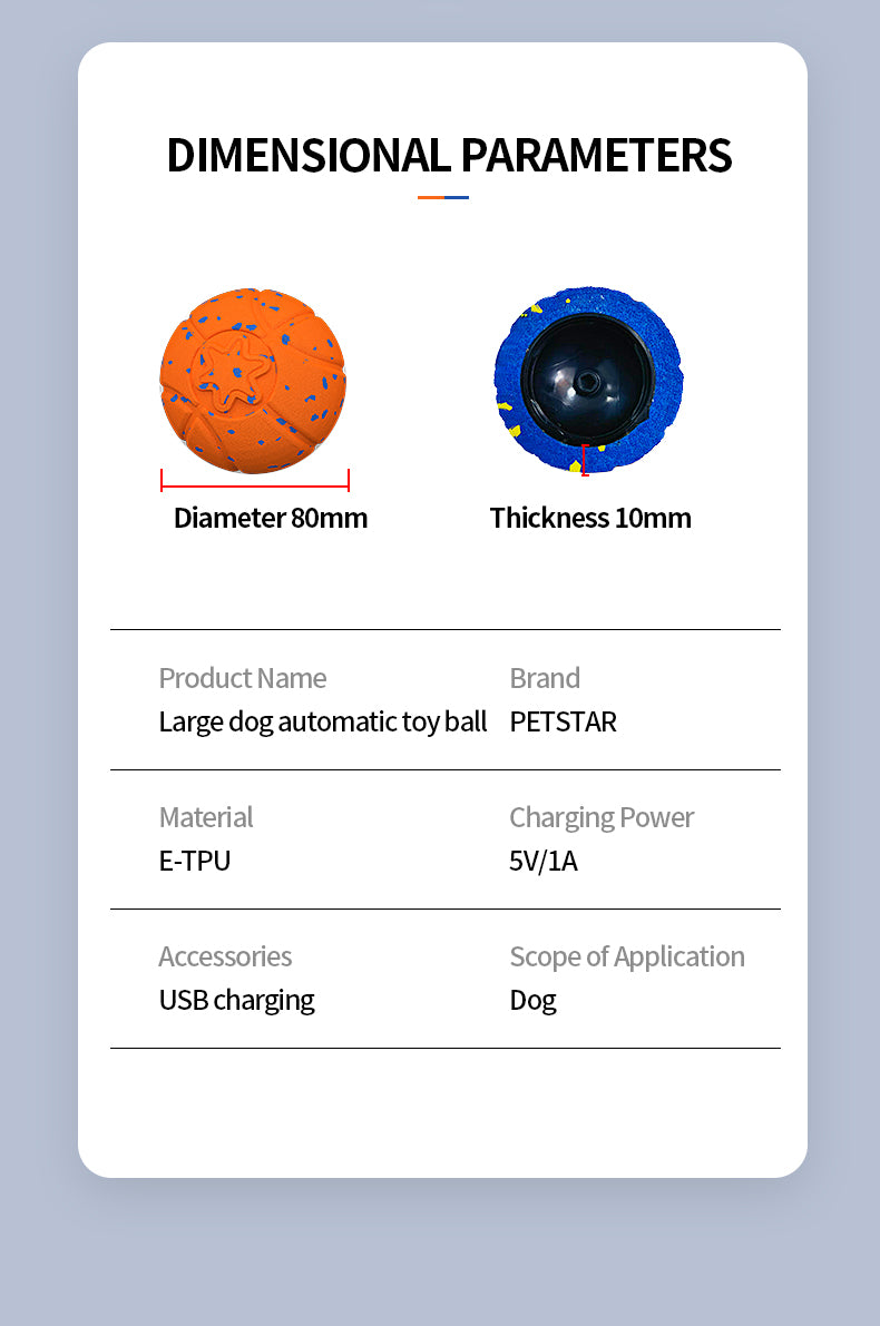 Interactive Automatic Pet Ball with App/Remote Control, Weighted Rolling Motion & LED Indicators – Smart Toy for Dogs & Cats