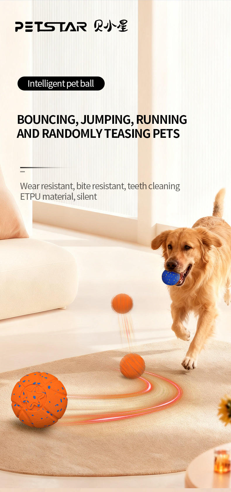 Q9-2 4th Gen Interactive Pet Ball – 3 Rolling Modes, Random Movement, Remote  Control (ETPU, 80mm)