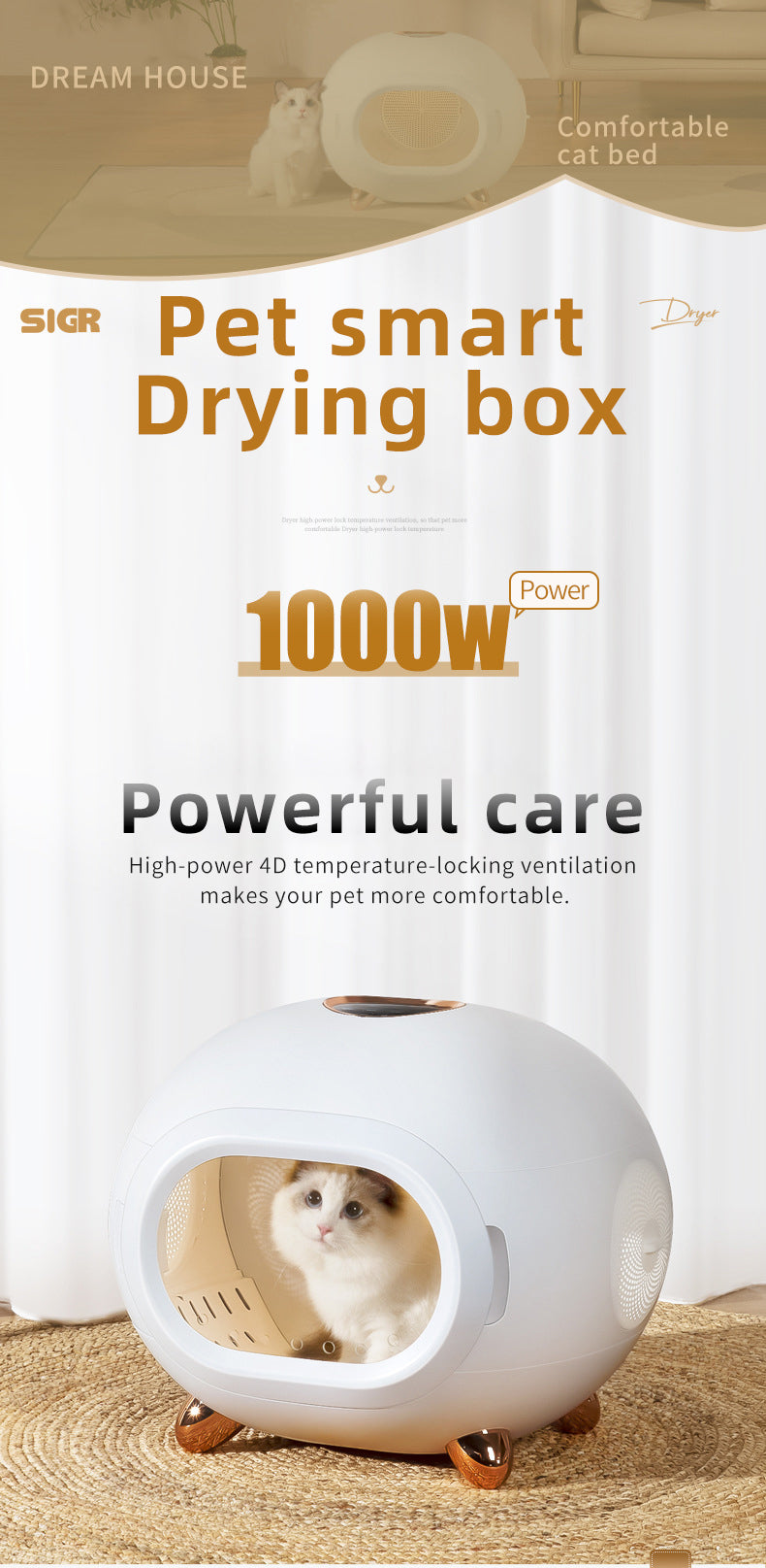T9 Electric Clothes Dryer with 1200W Fast Heating, Ozone Deodorizing, Smart Temperature Control & 45L Capacity for Home Use