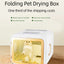 A9 Foldable Pet Dryer Box — 68L Large Capacity with Ozone Sterilization & Cat Stroking Window