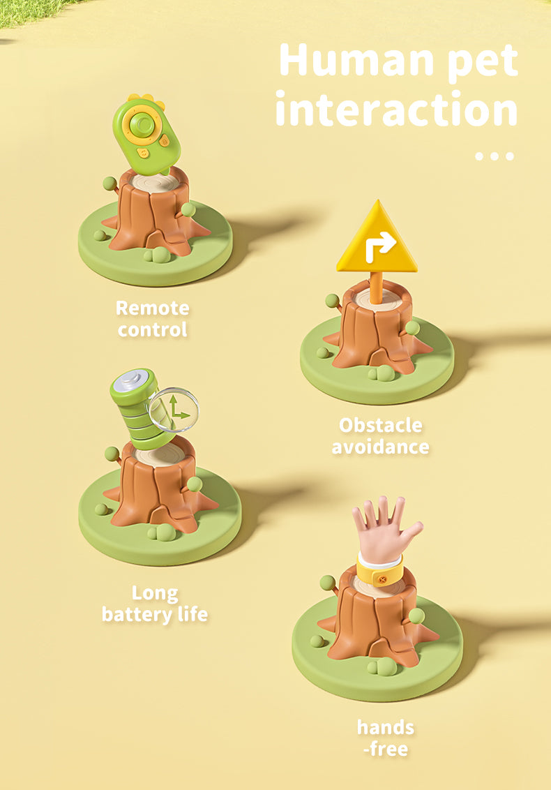 Remote Control Treat Toy Car Interactive Pet Puzzle Toy with Laser & Auto Standby