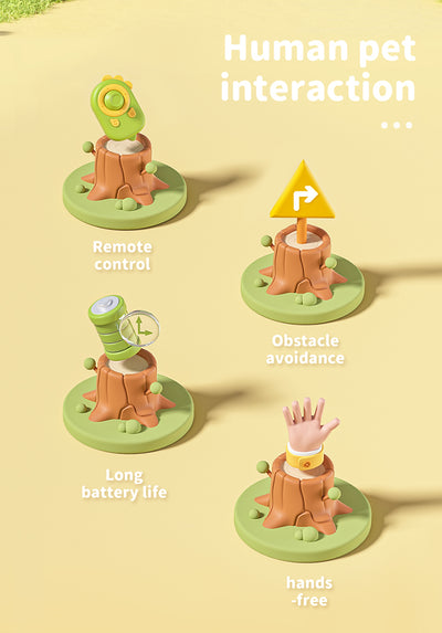 Remote Control Treat Toy Car Interactive Pet Puzzle Toy with Laser & Auto Standby