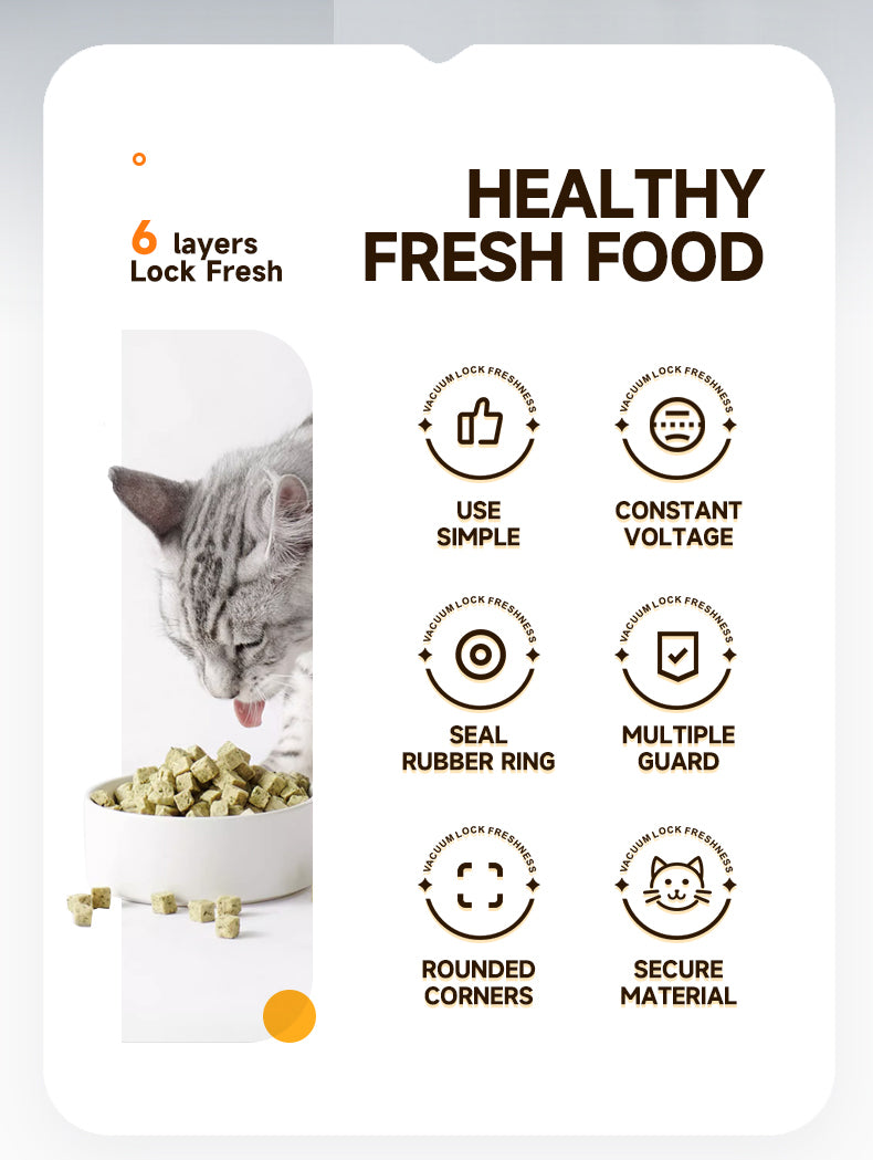 Q5 One-Touch Vacuum Sealing Pet Food Container – Keep Food Fresh Longer with Smart Constant Pressure & Large 10L Storage