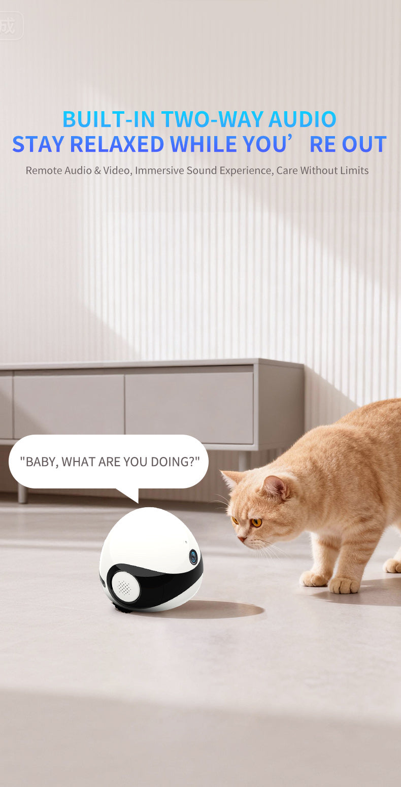 HD Pet Robot with Voice Interaction, Infrared Laser Teaser, Auto Obstacle Avoidance & Self-Recharging