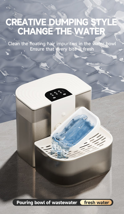 Petstarlet X9 Tipping-Style Pet Water Fountain — No-Filter Design, Constant Temperature Heating & Remote Control, 6.5L Capacity
