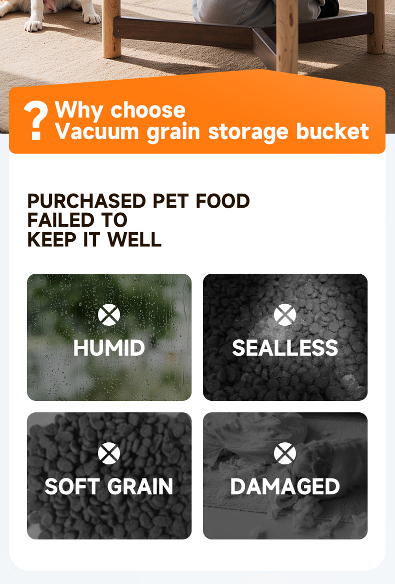 Q5 One-Touch Vacuum Sealing Pet Food Container – Keep Food Fresh Longer with Smart Constant Pressure & Large 10L Storage