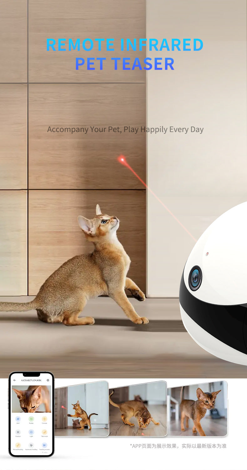 HD Pet Robot with Voice Interaction, Infrared Laser Teaser, Auto Obstacle Avoidance & Self-Recharging