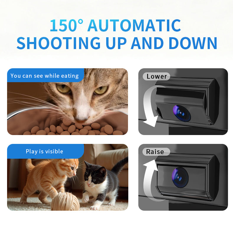 Petstarlet FX-01 Smart Pet Feeder with Interactive Display & Remote Camera — Auto Dispensing, Dual Power, 5L Capacity