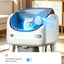 Camera Open Cat Litter Box, App Remote Control Self-Cleaning Litter Box with Gravity Sensor, Microwave Radar & Silver Ion Inner Wall