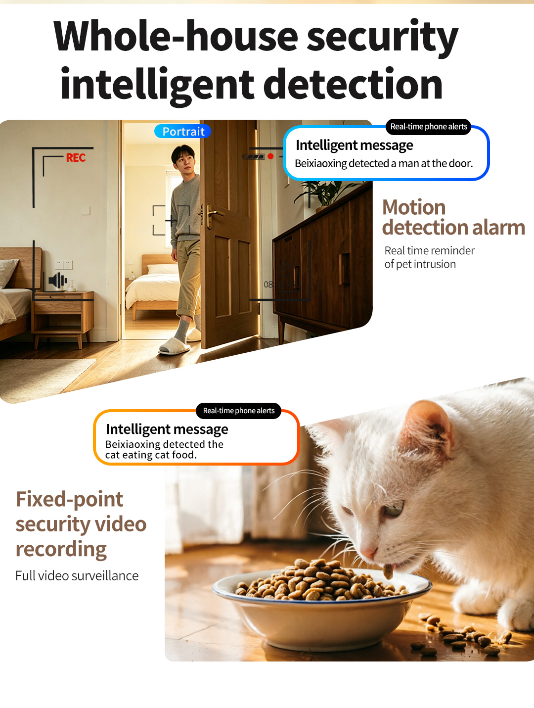Smart Pet Companion Robot – HD Camera for Real-Time Viewing, Two-Way Voice, Interactive Wand Toy & Red Laser, Auto Obstacle Avoidance & Auto Recharge