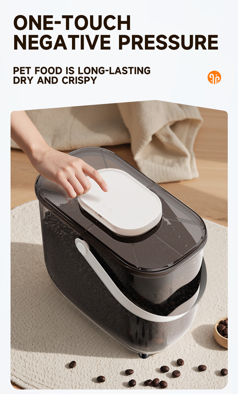 Q5 One-Touch Vacuum Sealing Pet Food Container – Keep Food Fresh Longer with Smart Constant Pressure & Large 10L Storage