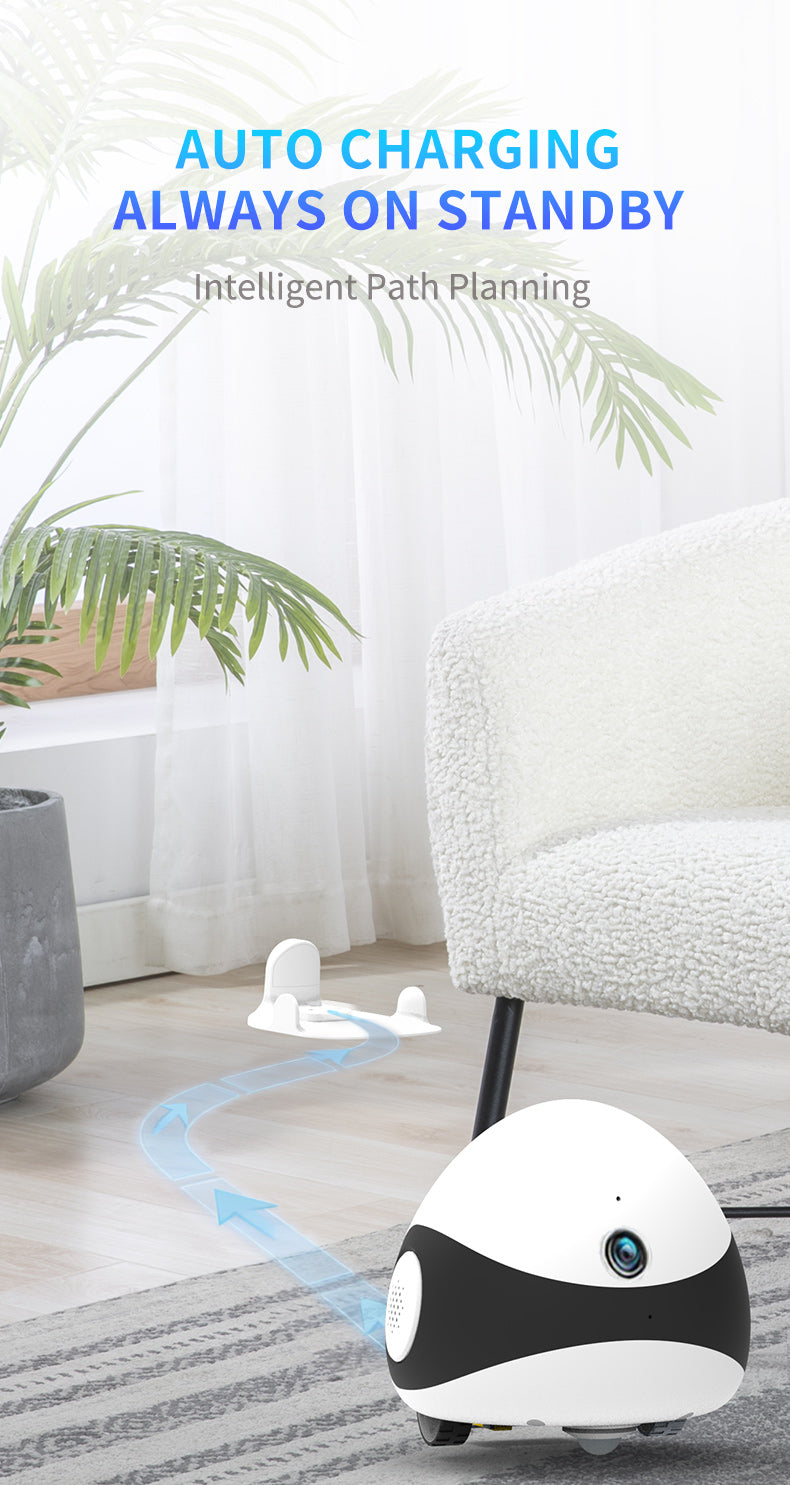 HD Pet Robot with Voice Interaction, Infrared Laser Teaser, Auto Obstacle Avoidance & Self-Recharging