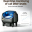 Camera Open Cat Litter Box, App Remote Control Self-Cleaning Litter Box with Gravity Sensor, Microwave Radar & Silver Ion Inner Wall