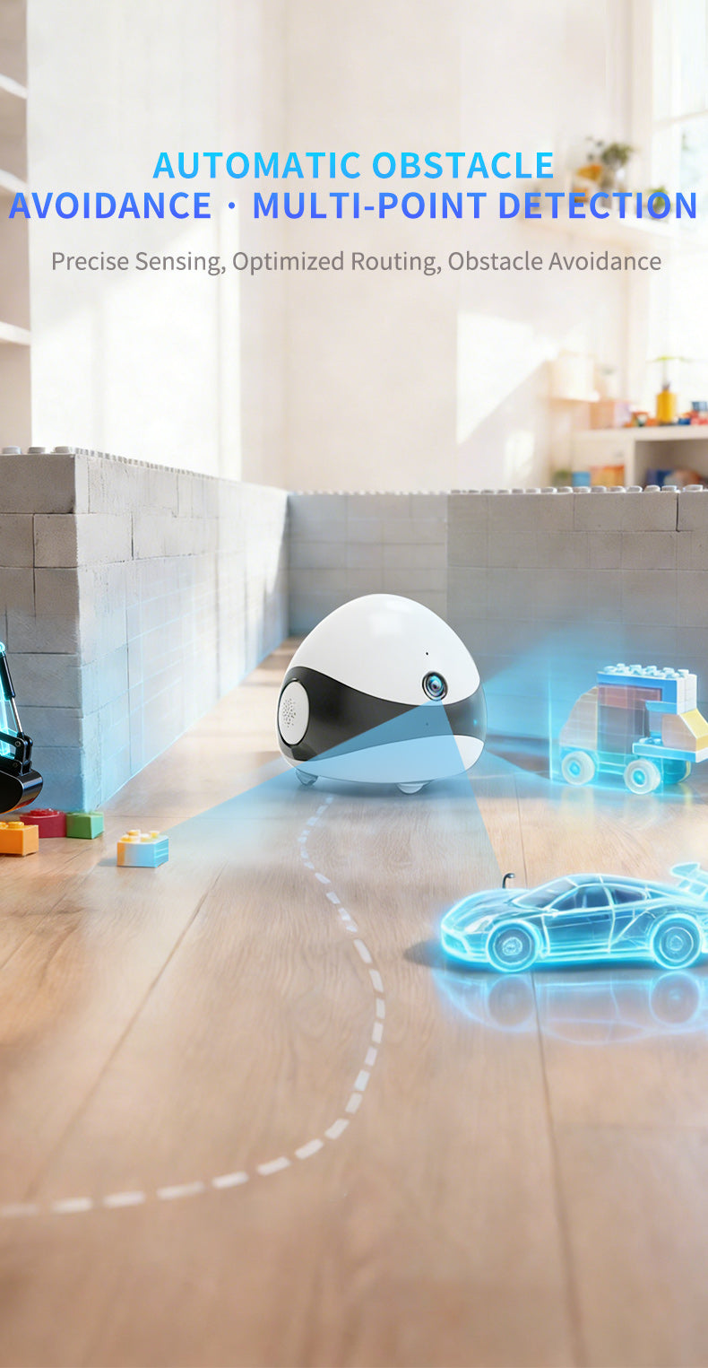 HD Pet Robot with Voice Interaction, Infrared Laser Teaser, Auto Obstacle Avoidance & Self-Recharging