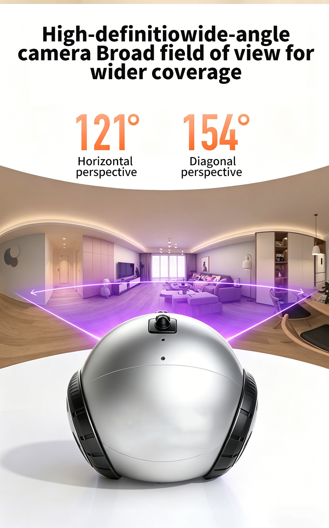 Smart Pet Companion Robot – HD Camera for Real-Time Viewing, Two-Way Voice, Interactive Wand Toy & Red Laser, Auto Obstacle Avoidance & Auto Recharge
