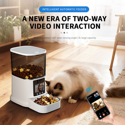 Smart Pet Feeder with Camera – Large Capacity Automatic Cat Food Dispenser, App Remote Control, Real-Time Monitoring