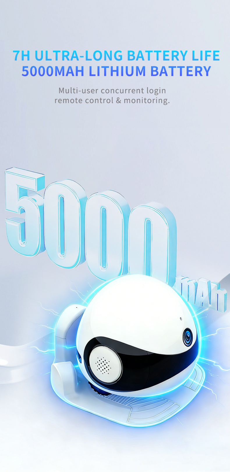 HD Pet Robot with Voice Interaction, Infrared Laser Teaser, Auto Obstacle Avoidance & Self-Recharging