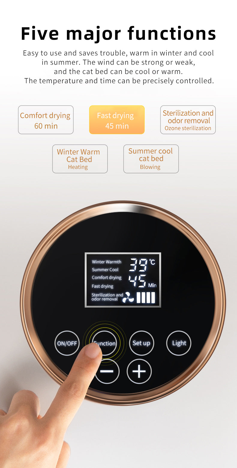 T9 Electric Clothes Dryer with 1200W Fast Heating, Ozone Deodorizing, Smart Temperature Control & 45L Capacity for Home Use