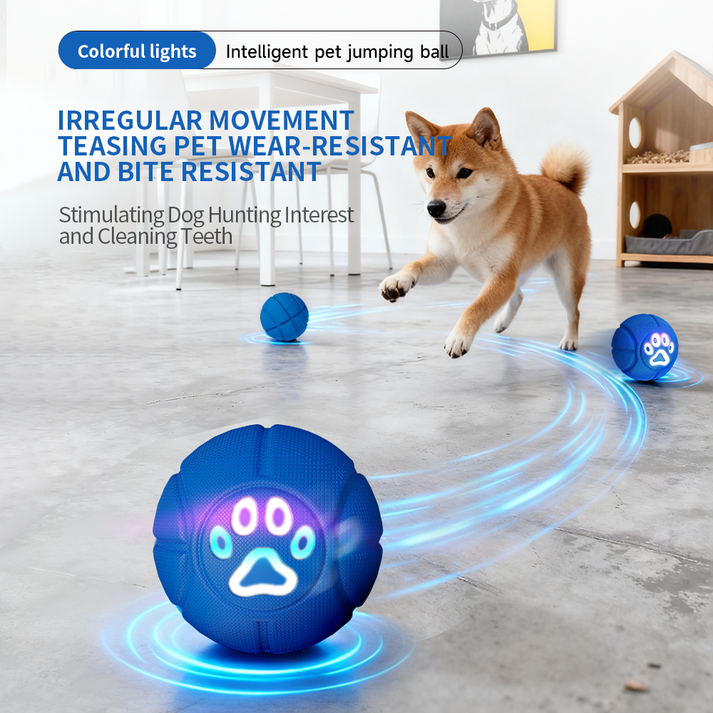 6.5cm TPU Bouncing & Rolling Dog Toy Ball – Interactive Puppy Exercise Toy