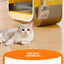 S1 Smart Stainless Steel Litter Box – Semi-Enclosed, Easy-Clean Removable Pan, Splash Guard, Optional Electric Scoop & Deodorizing Spray, Ideal for Smart Cat Homes