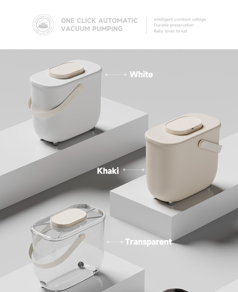Q5 One-Touch Vacuum Sealing Pet Food Container – Keep Food Fresh Longer with Smart Constant Pressure & Large 10L Storage
