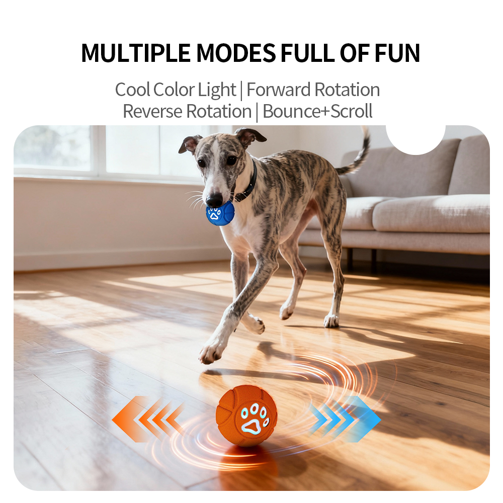 6.5cm TPU Bouncing & Rolling Dog Toy Ball – Interactive Puppy Exercise Toy