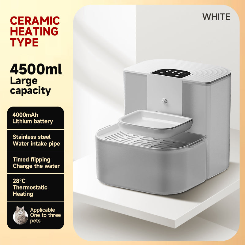 Upgraded Tiltable Oil Separation Dog Water Fountain – Large Capacity Pet Drinking Station with Remote, BPA-Free, Self-Cleaning Grease Filter for Cats