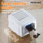 Stainless Steel Cat Litter Box S5 – Non-Stick, Easy Cleaning, Odor-Blocking Enclosed Design