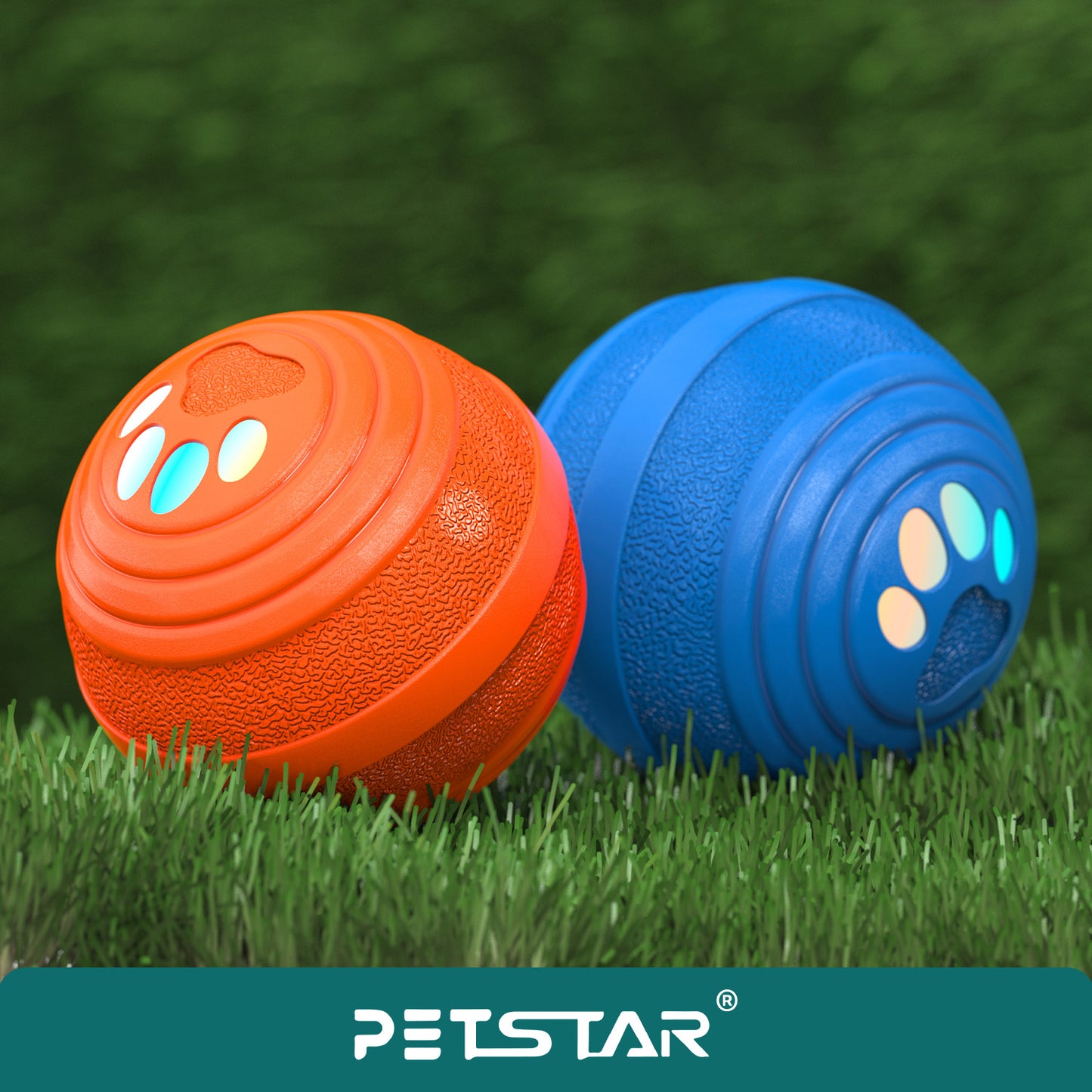 Upgraded Smart Vibration Pet Ball – 3 Intensity Modes, Flashing LED Lights & Remote Control