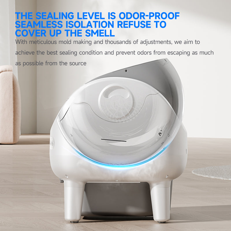 V7 Smart Cat Litter Box – App Remote Control | Auto-Cleaning + Leveling + Litter Change + Odor Control