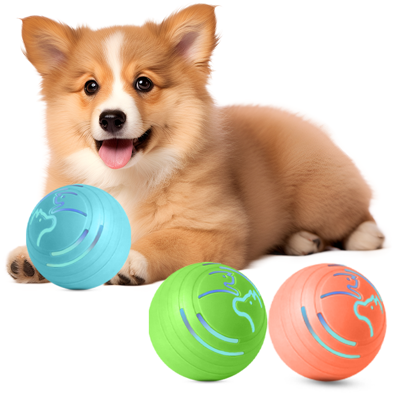 Q2 Interactive Pet Ball – 3 Vibration Modes & Flashing Lights (TPU, 5 Colors)