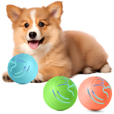 Q2 Interactive Pet Ball – 3 Vibration Modes & Flashing Lights (TPU, 5 Colors)