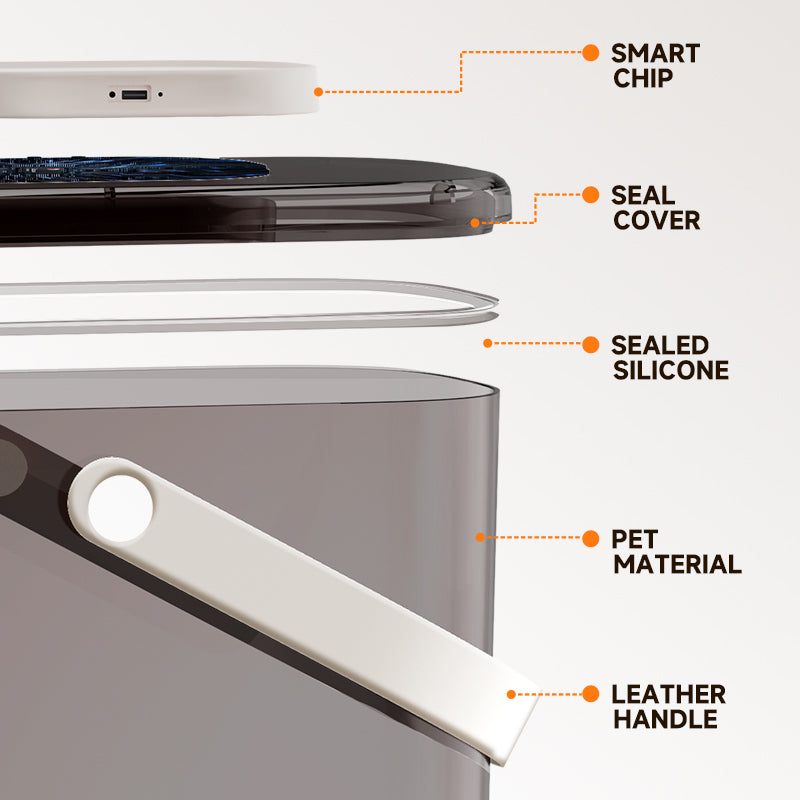 Q5 One-Touch Vacuum Sealing Pet Food Container – Keep Food Fresh Longer with Smart Constant Pressure & Large 10L Storage