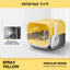 S1 Smart Stainless Steel Litter Box – Semi-Enclosed, Easy-Clean Removable Pan, Splash Guard, Optional Electric Scoop & Deodorizing Spray, Ideal for Smart Cat Homes