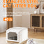 Stainless Steel Cat Litter Box S5 – Non-Stick, Easy Cleaning, Odor-Blocking Enclosed Design