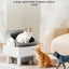 Intelligent tipping bucket cat litter basin - automatic deodorization spray system