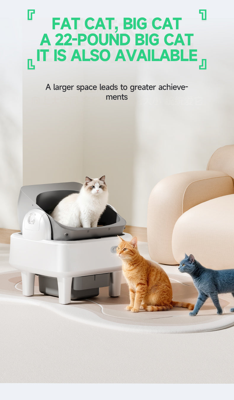 Intelligent tipping bucket cat litter basin - automatic deodorization spray system