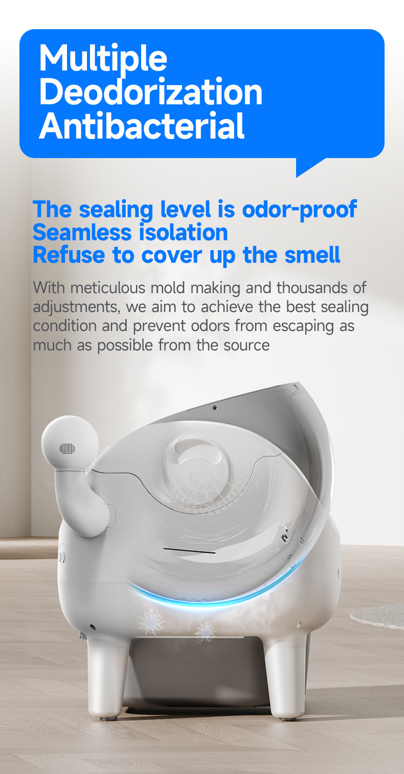 Never Guess What Your Cat Does – V9Pro Smart Litter Box with Full HD Rotating Camera & Odor Control