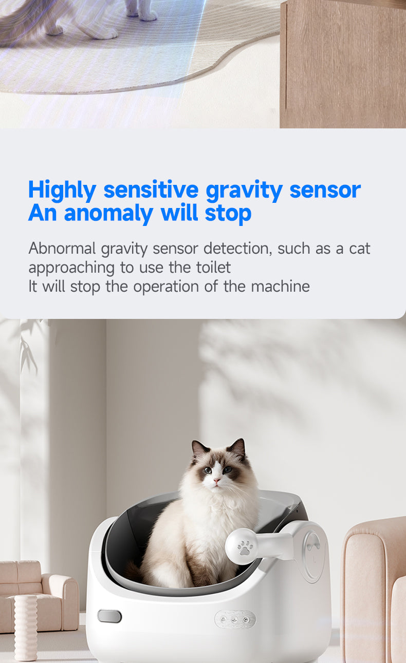 Petstarlet V6 Self-Cleaning Litter Box with App Control — Auto Rake, Level, Replace Litter & Spray Deodorizer, Multi-Cat Recognition