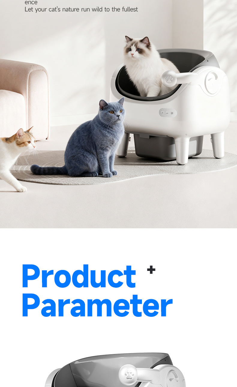 Petstarlet V6 Self-Cleaning Litter Box with App Control — Auto Rake, Level, Replace Litter & Spray Deodorizer, Multi-Cat Recognition
