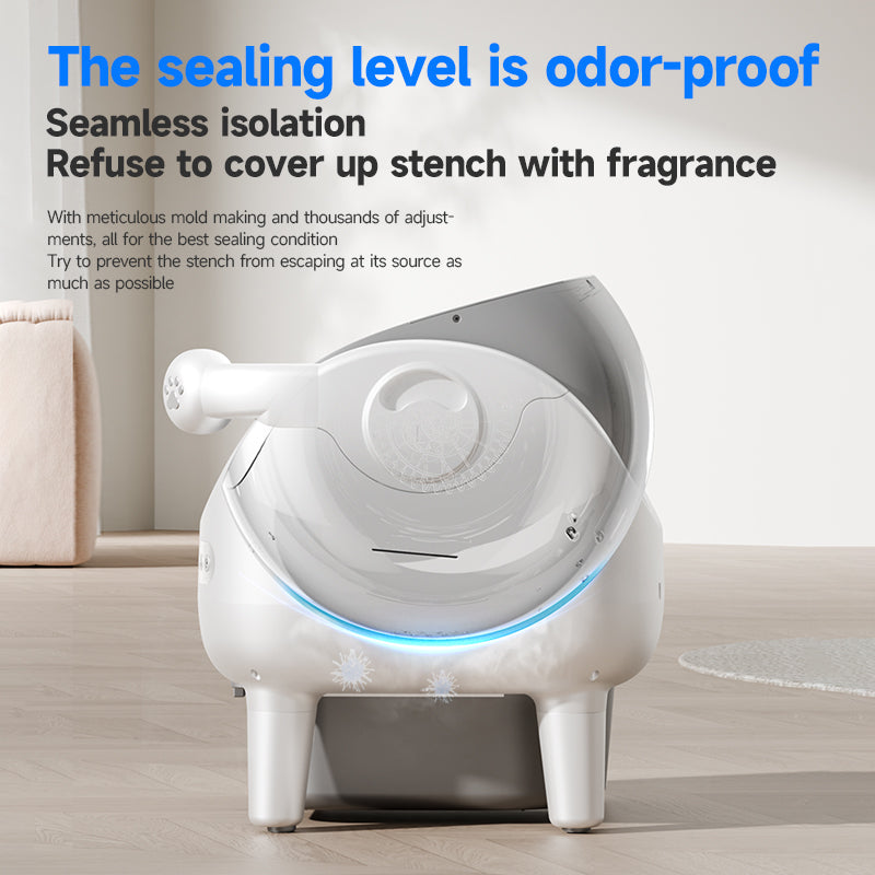 Petstarlet V6 Self-Cleaning Litter Box with App Control — Auto Rake, Level, Replace Litter & Spray Deodorizer, Multi-Cat Recognition