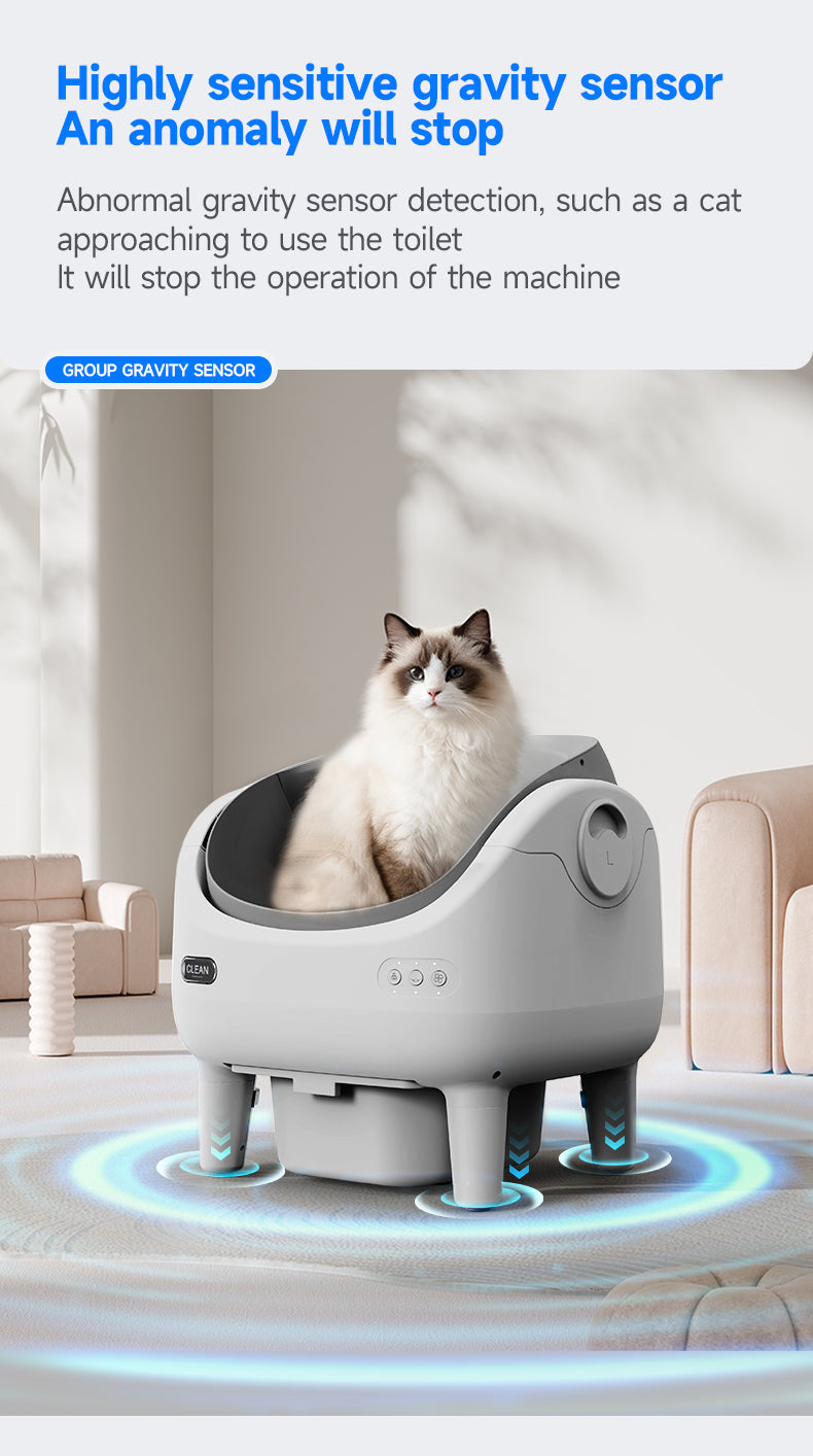 V7 Smart Cat Litter Box – App Remote Control | Auto-Cleaning + Leveling + Litter Change + Odor Control