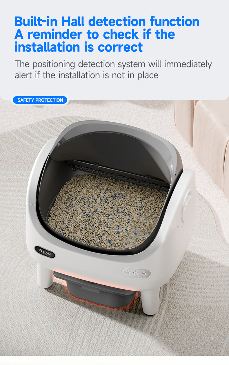 V7 Smart Cat Litter Box – App Remote Control | Auto-Cleaning + Leveling + Litter Change + Odor Control