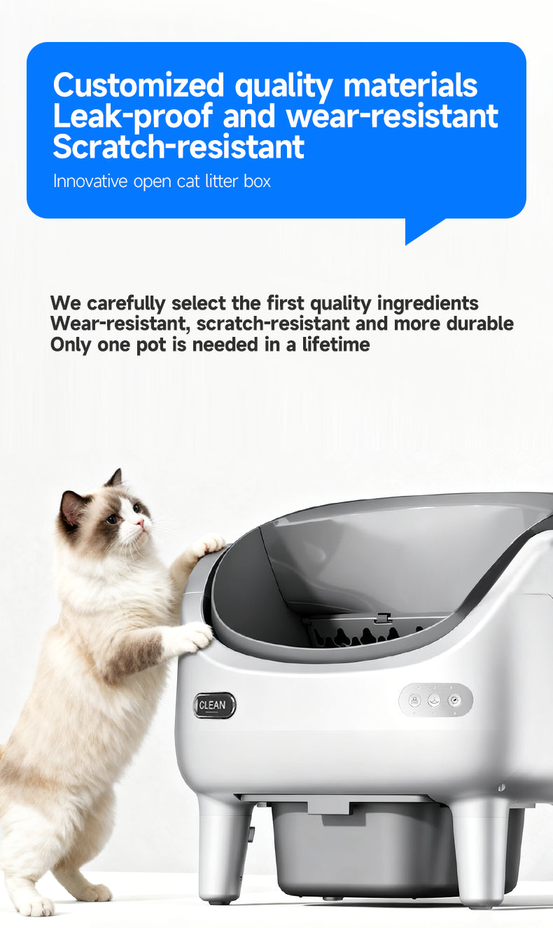 V7 Smart Cat Litter Box – App Remote Control | Auto-Cleaning + Leveling + Litter Change + Odor Control