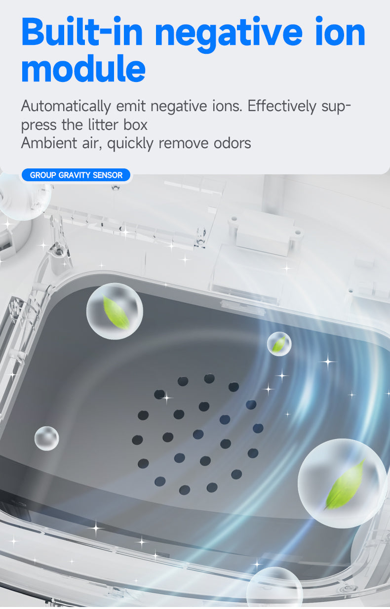 V7 Smart Cat Litter Box – App Remote Control | Auto-Cleaning + Leveling + Litter Change + Odor Control