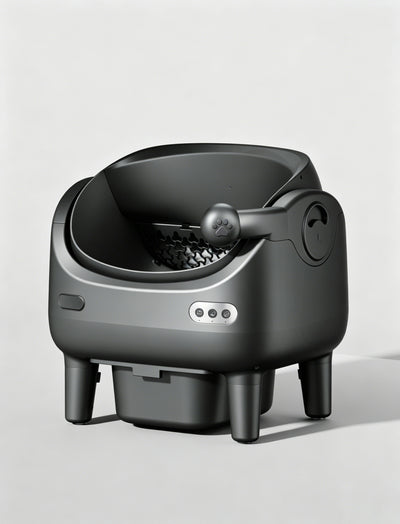 Open-Top Self Cleaning Litter Box with App Control & Multi-Cat Safety Sensors – Automatic Odor Control & UV Sterilization