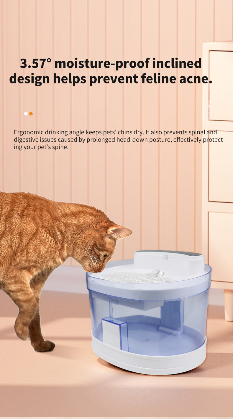 Automatic Pet Water Dispenser – Infrared Cat Sensor, 3 Water Modes, Removable Tank & Filter for Easy Cleaning