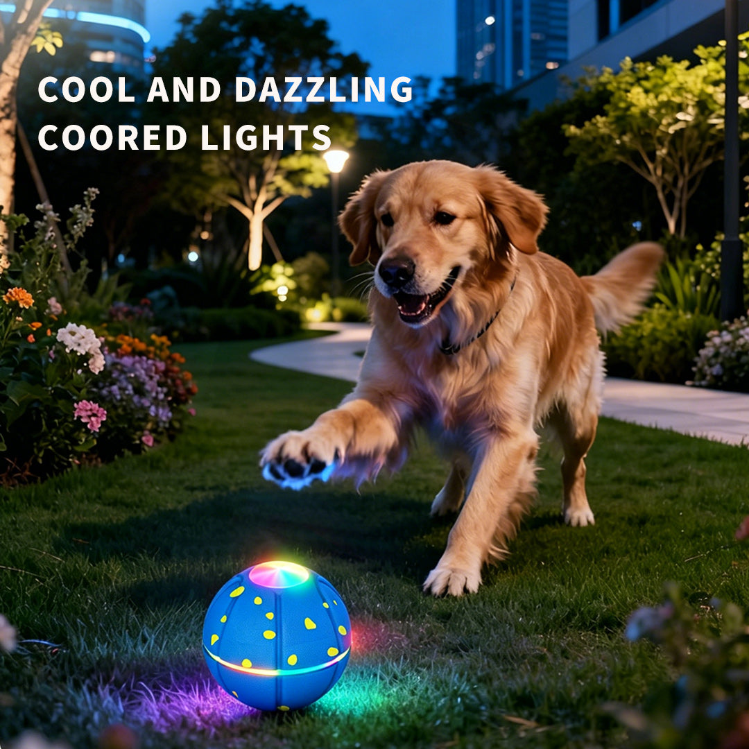 3 Vibration Modes + Flashing LED — Upgraded Smart Puppy Toy Boucing dog ball