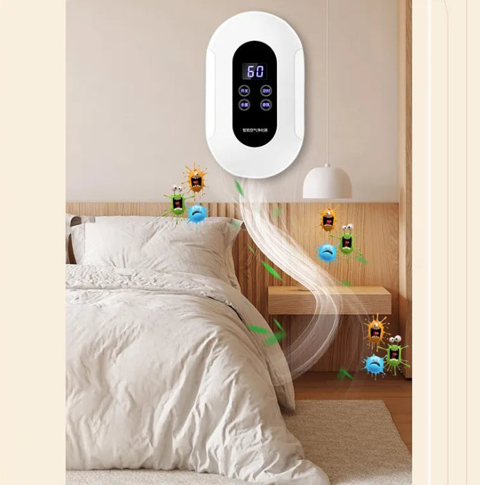Smart Elliptical Air Purifier & Sterilizer – Ozone & Formaldehyde Removal, APP Control, Quiet Operation, Mosquito Repellent for Home