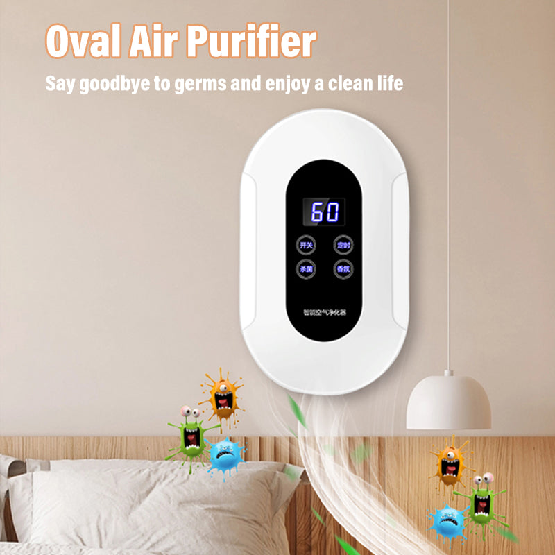 Smart Elliptical Air Purifier & Sterilizer – Ozone & Formaldehyde Removal, APP Control, Quiet Operation, Mosquito Repellent for Home